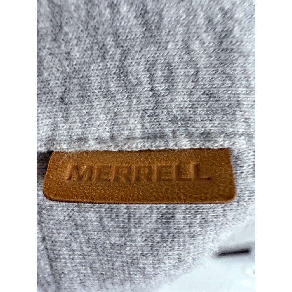Merrell Gray Cowl Neck Sweatshirt Dress Tunic L Cozy Minimalist Athleisure - Picture 6 of 8